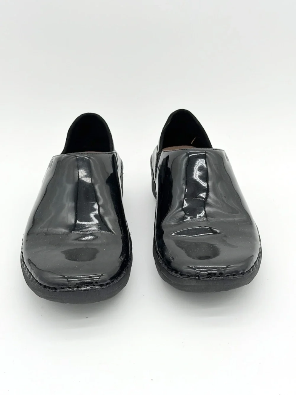 FitFlop Superloafer Black Patent Leather Comfort Clogs Shoes Loafers Womens 5